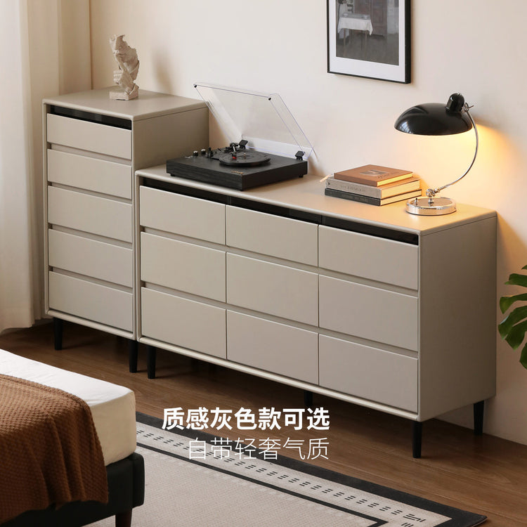 实木斗柜现代简约黑色边柜卧室床尾抽屉柜靠墙储物柜