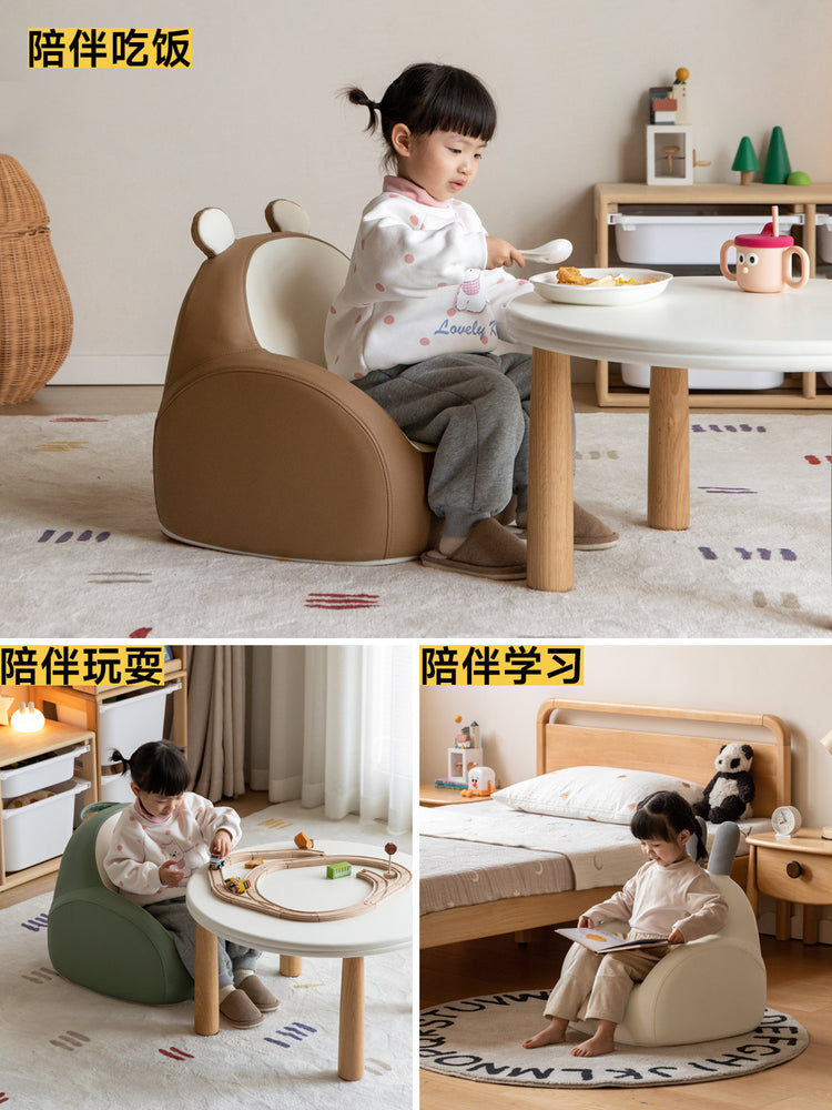 儿童沙发椅阅读角白色创意小熊奶油风可爱兔子沙发凳