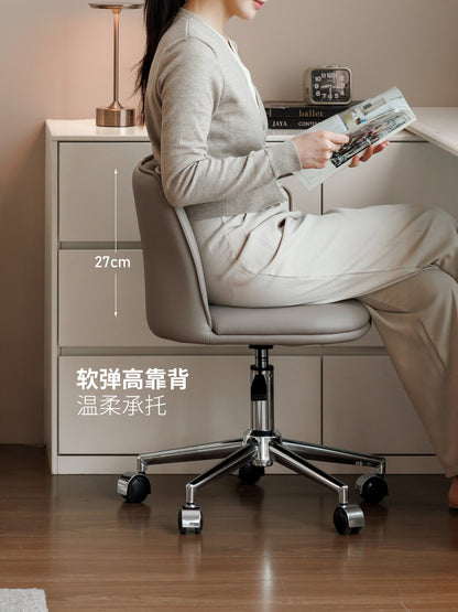 生态云皮化妆凳现代简约灰色凳卧室可移动梳妆椅