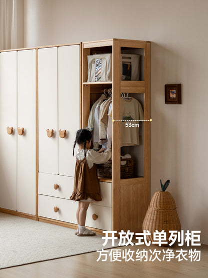 实木儿童衣柜组合简约男孩女孩小户型衣橱卧室收纳柜