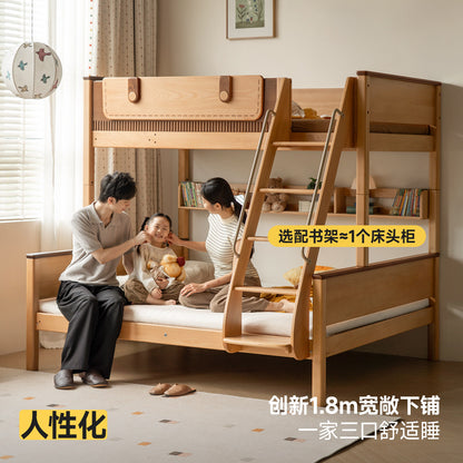 实木儿童床带扶梯上下铺双层床可拆分子母床带灯高低床