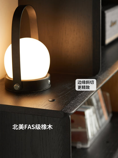 实木书架现代简约书房置物架橡木客厅博古架隔断架