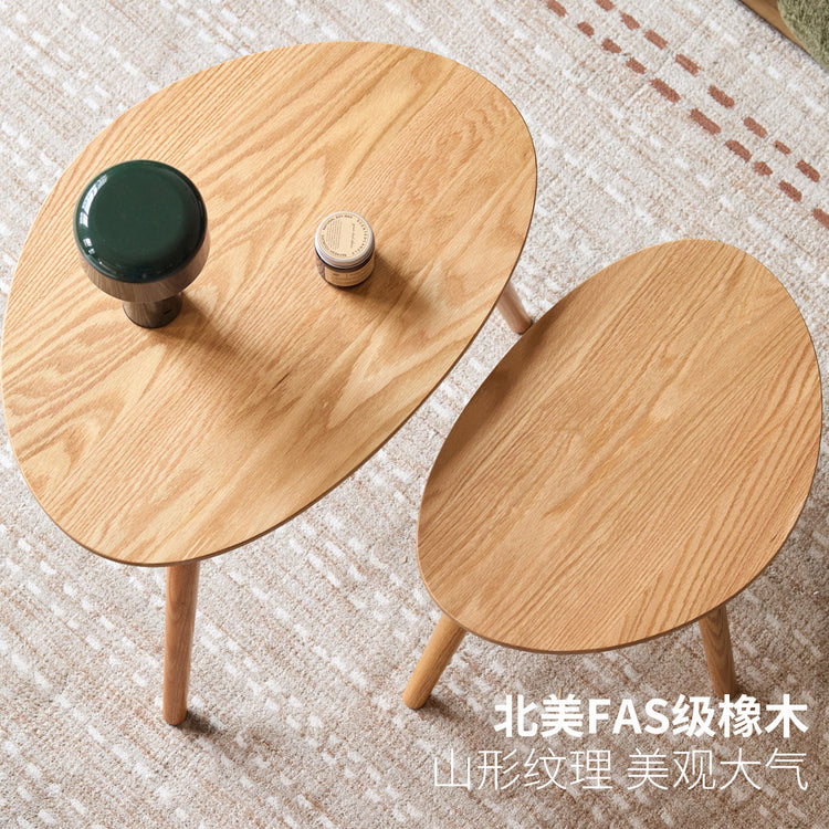 实木小茶几简约橡木沙发边桌角几北欧客厅圆桌小边几