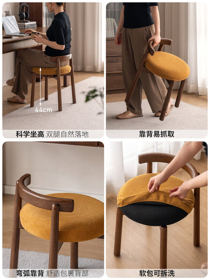 实木板凳简约休闲矮凳梳妆凳化妆凳久坐舒适软包凳子