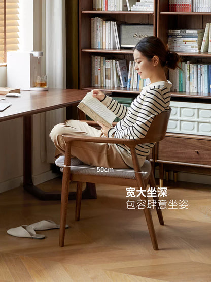 实木餐椅休闲广岛椅水曲柳书椅电脑椅书房书桌椅椅子