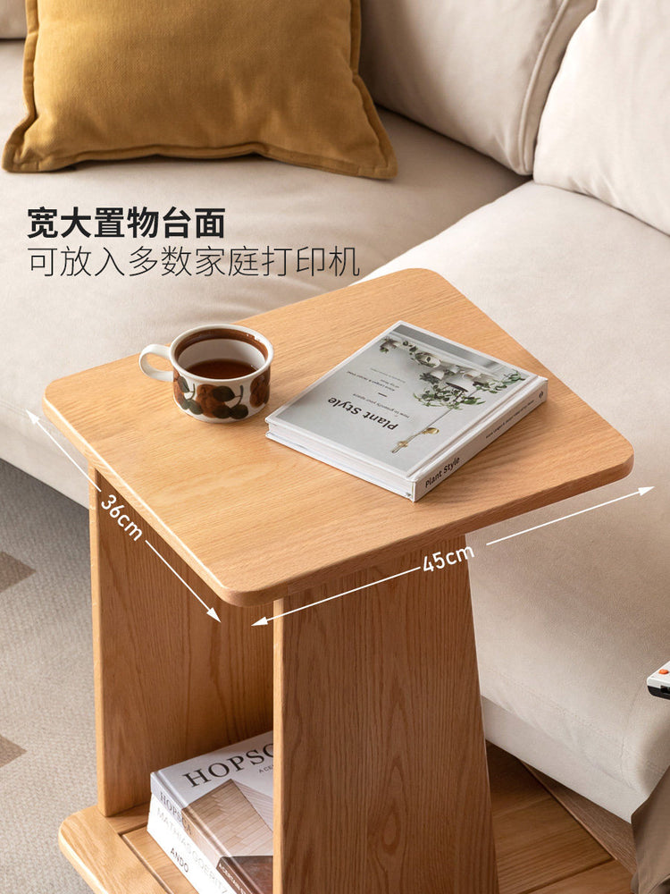 实木小推车收纳架现代简约可移动边几小户型打印机置物架