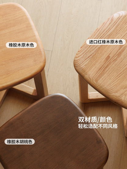 实木化妆凳现代简约橡木梳妆凳卧室可拆洗软包凳子