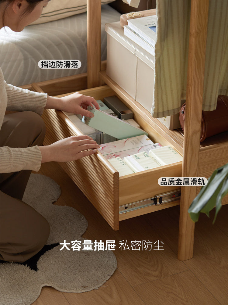 实木衣帽架现代简约白蜡木挂衣架卧室多功能置物架