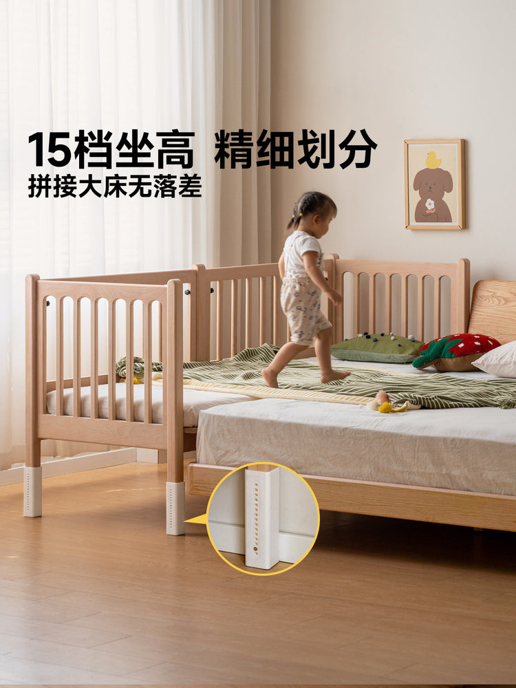 实木儿童床大人可睡床边加宽拼接神器升降护栏宝宝床