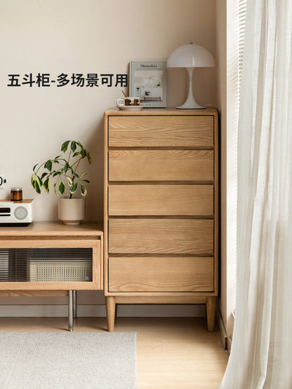 实木斗柜五斗柜白蜡木七斗柜边柜卧室床尾床边收纳储物柜
