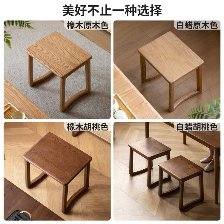 实木茶凳客厅新中式方凳简约板凳凳子橡木换鞋凳脚蹬