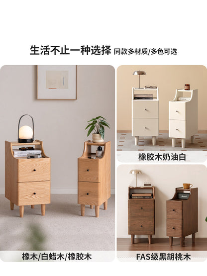 实木床头柜现代简约樱桃木储物柜卧室小户型收纳柜