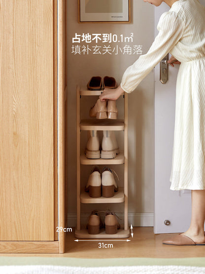 实木鞋架现代简约门口入户多层收纳架小户型客厅极窄鞋柜