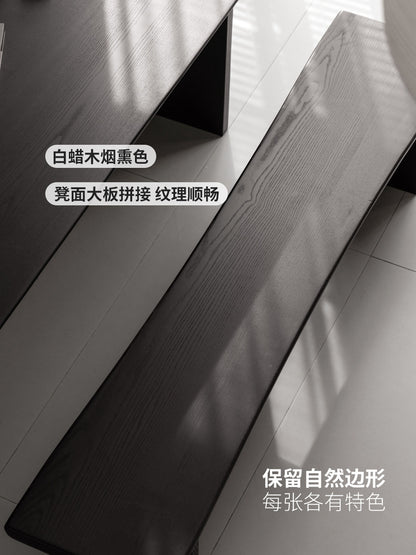 实木长条凳餐厅自然边原木整板胡桃木大板凳茶台凳子