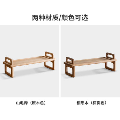 实木置物架桌面收纳架电脑增高架显示器支架木制托盘