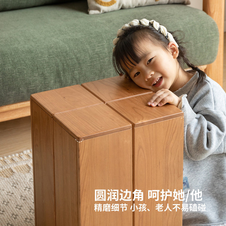 实木边几客厅现代简约木墩子樱桃木小户型沙发角几