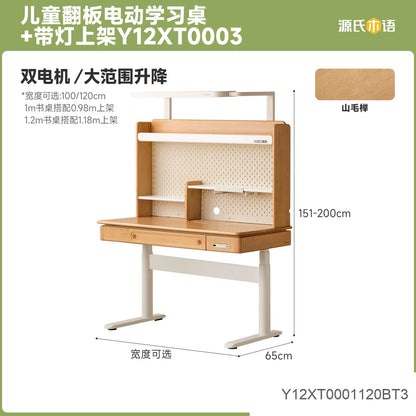 实木儿童学习桌智能电动升降书桌小学生写字作业桌