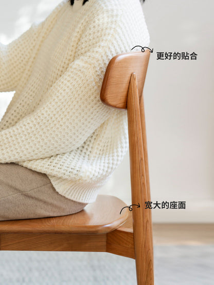 实木餐厅椅子樱桃木餐椅卧室化妆椅休闲靠背椅书桌椅