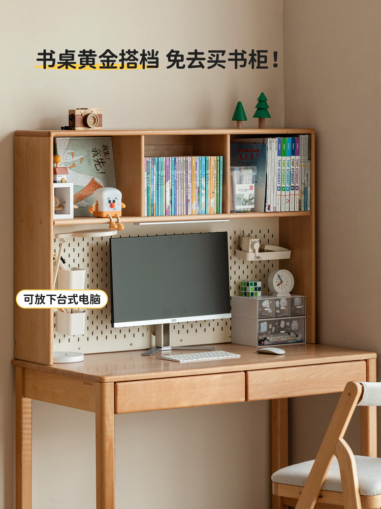 实木学习桌上架简约书架储物架学生收纳置物架高上架合集