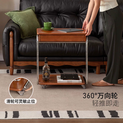实木边几客厅包豪斯沙发移动边桌阳台小户型复古C型角几