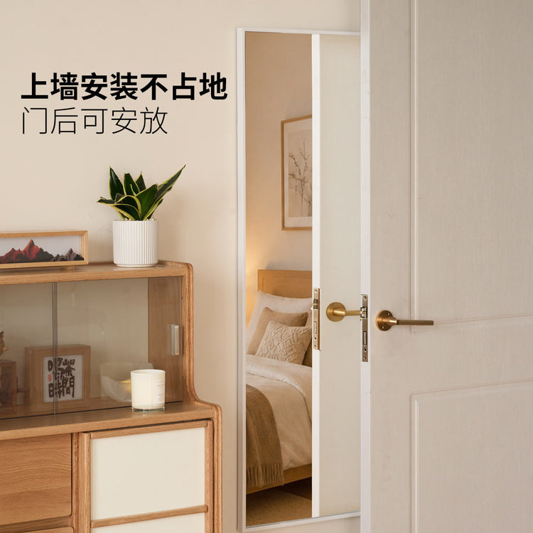 铁艺穿衣镜现代简约钢化镜卧室可翻折试衣镜全身镜