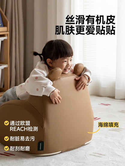 儿童沙发椅阅读角白色创意小熊奶油风可爱兔子沙发凳