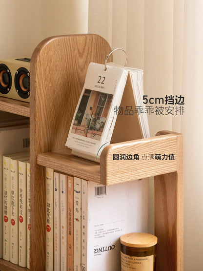实木桌面置物架小型书架仙人掌多层收纳架矮架陈列架