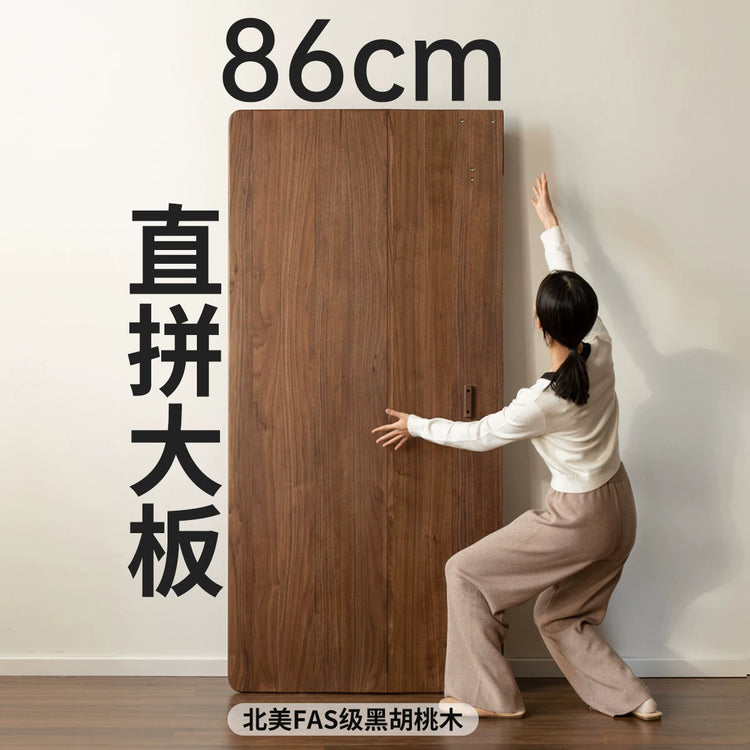 实木床现代简约黑胡桃木悬浮床黑标卧室双人床大床