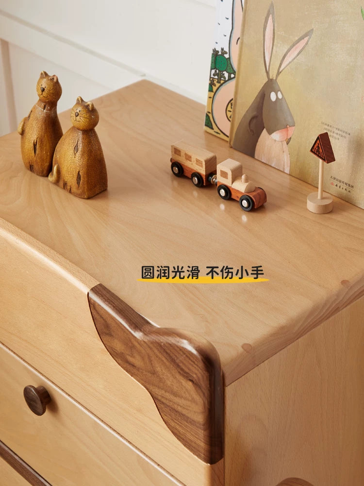 儿童斗柜实木卧室柜子储物柜床头柜抽屉式玩具收纳柜