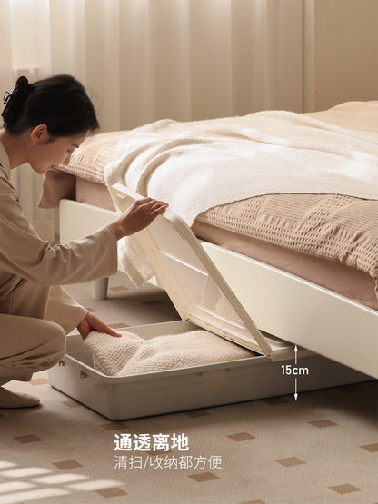 实木床奶油风双人床简约小户型温莎床卧室白色家具