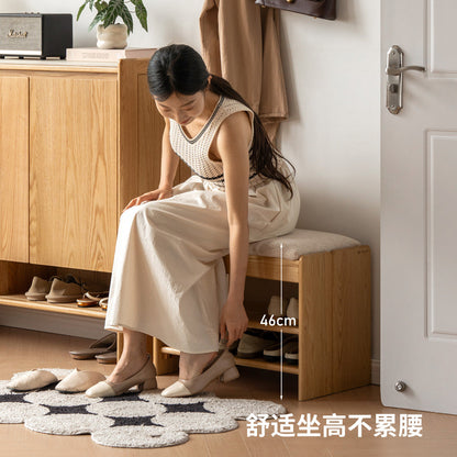 实木换鞋凳客厅现代简约脚凳小户型门口入户橡木鞋架