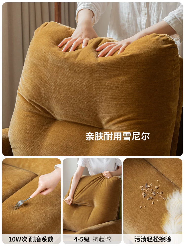 布艺沙发椅客厅现代简约单人椅阳台小户型伸缩躺椅