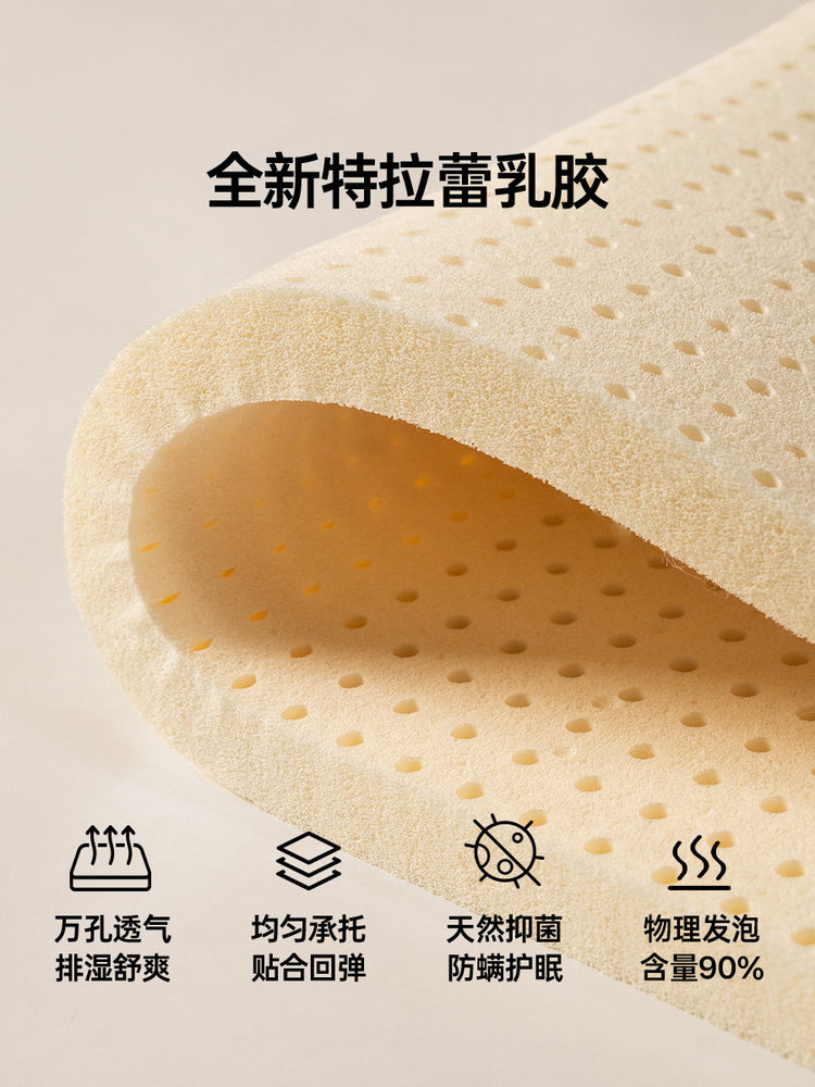 0胶水羊毛床垫特拉蕾乳胶护脊山棕透气垫独立弹簧垫朴朴