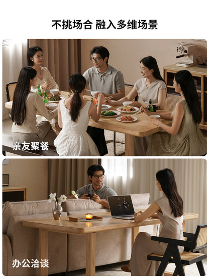 全实木餐桌白蜡木餐厅大板桌现代简约办公桌吃饭桌子