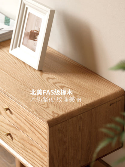 实木电视柜现代客厅橡木北欧小户型收纳柜茶几组合