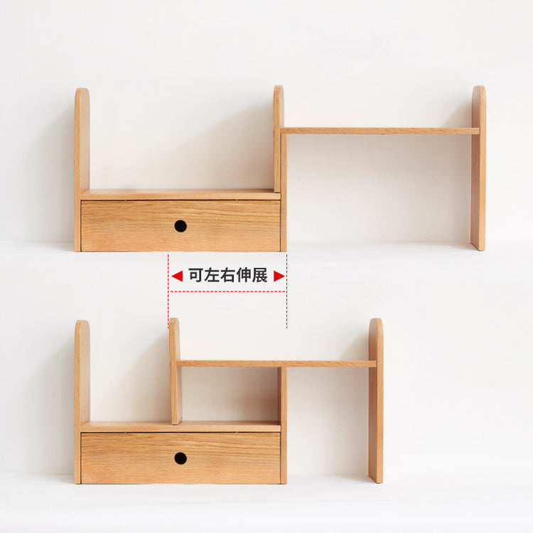 全实木小现代简约收纳架橡木简易书架桌上置物架