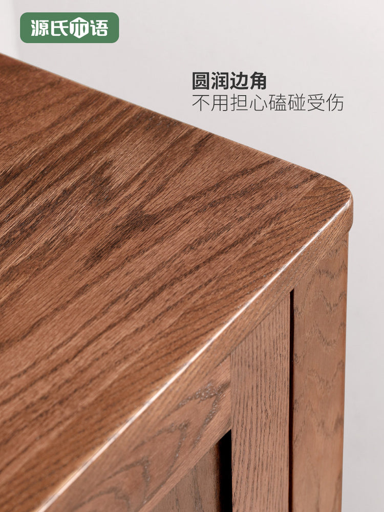 实木北欧餐边柜橡木碗柜现代简约餐厅储物柜茶水柜
