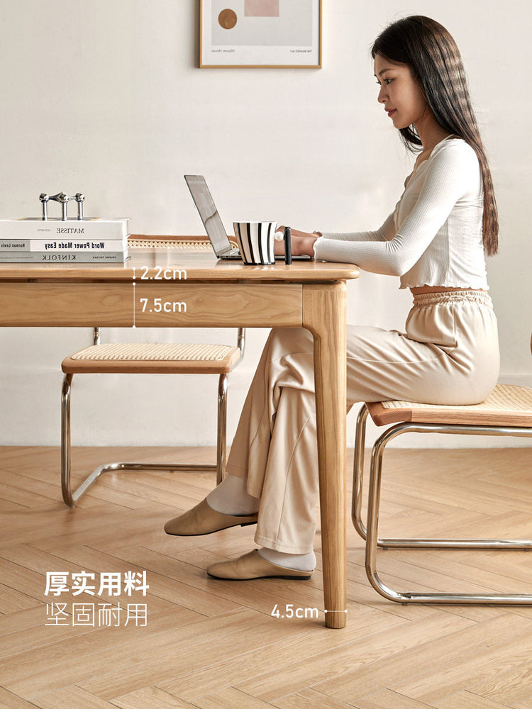 实木书桌双人办公桌原木大工作台北欧简约电脑桌书房长桌