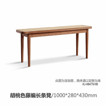 实木茶凳客厅新中式长条凳软包红橡木凳喝茶凳床尾凳