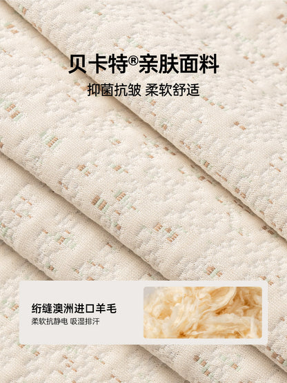 0胶水羊毛床垫特拉蕾乳胶护脊山棕透气垫独立弹簧垫朴朴