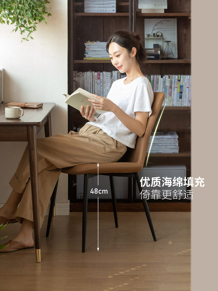 铁艺餐椅椅子轻奢餐厅靠背椅简约书桌椅软包椅餐桌椅