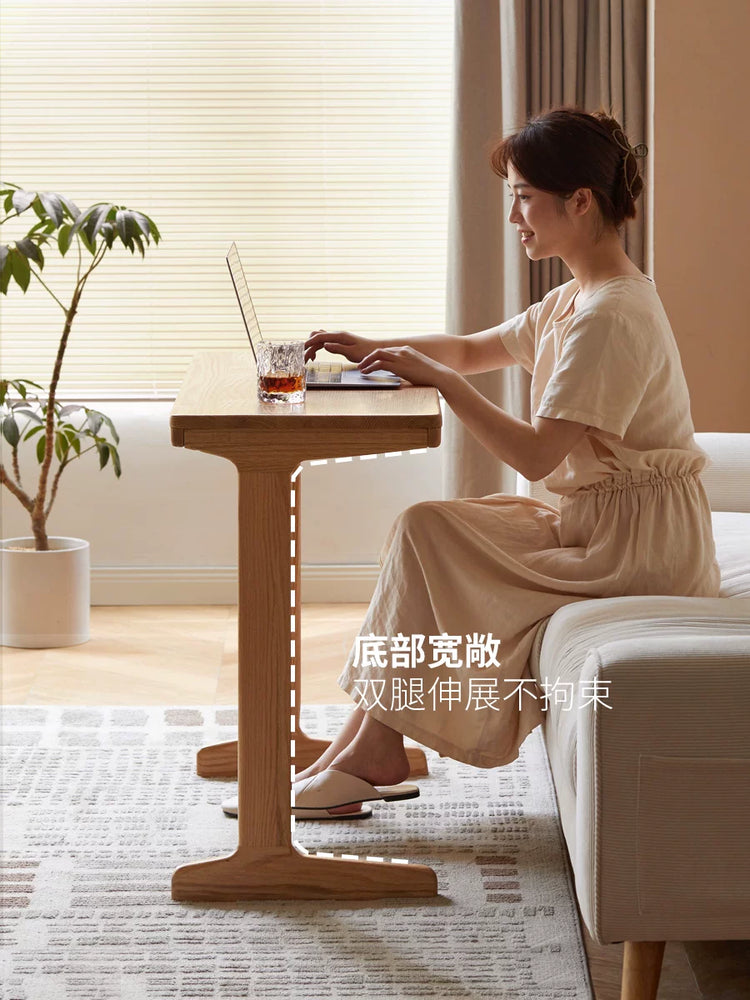 实木书桌小户型电脑桌沙发边桌卧室化妆桌靠墙小窄桌