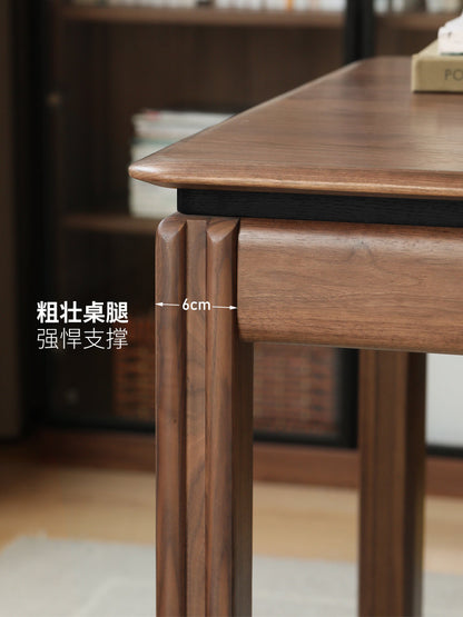 实木书桌书房黑胡桃木办公学习桌现代简约大尺寸工作台