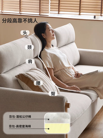 布艺沙发客厅现代轻奢科技布小户型转角沙发