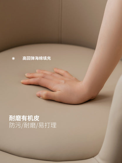 书椅舒适电脑椅意式轻奢软包餐椅高级感办公椅椅子