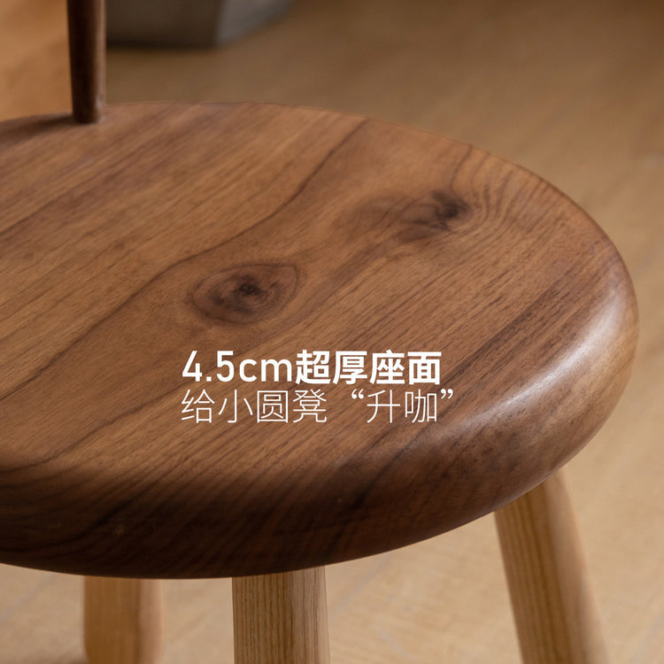 实木山野自然边椅凳餐厅简约原木板凳创意圆凳小凳子