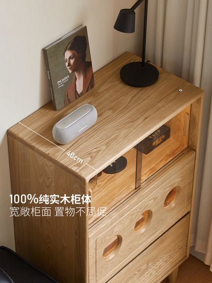 实木边柜客厅现代简约展示柜原木风立柜收纳储物柜
