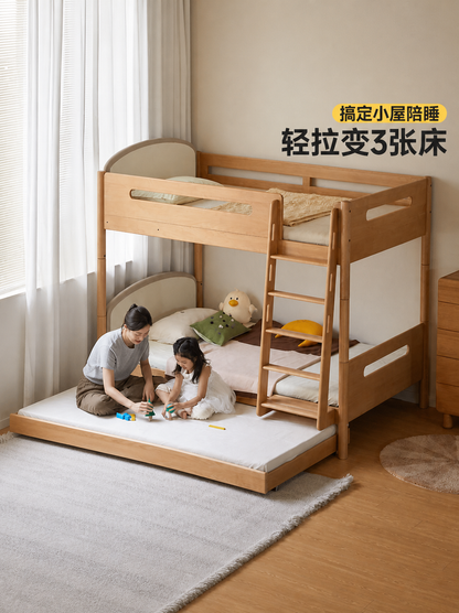 实木儿童高低床简约上下床子母床小户型成人上下铺双层床