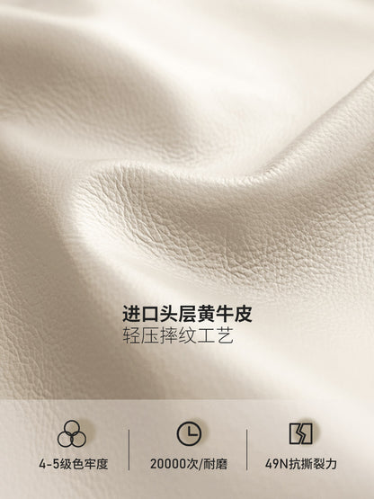 箱体床储物床奶油风主卧小象耳朵真皮床现代白色双人皮床