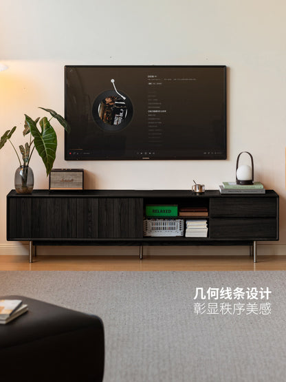 实木电视柜客厅现代简约收纳储物柜橡木原木风电视机柜
